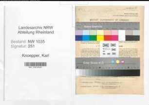 Entnazifizierung Karl Knoepper , geb. 24.07.1893 (Kaufmann)