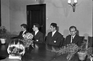 Freiburg: Regierungspräsidium; Thoma; Hug; Jos. Maier, St. Peter; und Trainer: Ewald Roscher, Baden-Baden