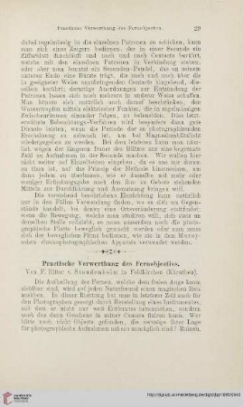 Practische Verwerthung des Fernobjectivs