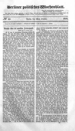 No 43, 25. Oktober 1834