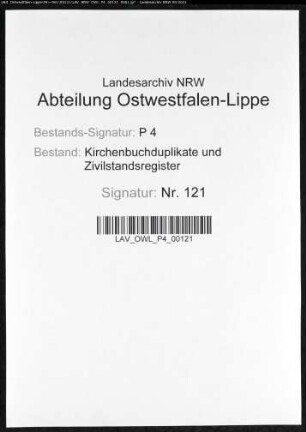 Kirchenbuchduplikat der katholischen Gemeinde Herdecke, Gerichtsbezirk Schwerte (GHT 1871-1874) und Dortmund (GHT 1871-1873). (Gemeinde: Herdecke, katholische Gemeinde (Gerichtsbezirk Schwerte))