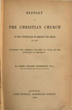 History of the Christian Church, I