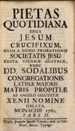 Pietas Quotidiana Erga Jesum Crucifixum, 2
