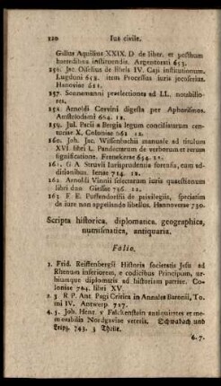 Scripta historica, diplomatica, geographica, numismatica, antiquaria.
