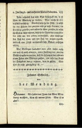 Zehntes Gespräch, von der Wendung.