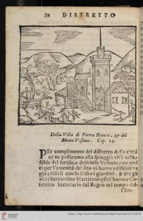 Della Villa di Pietra Bianca , e del Monte Vesuvio. Cap. 14