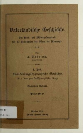 Teil 1: Brandenburgisch-preußische Geschichte