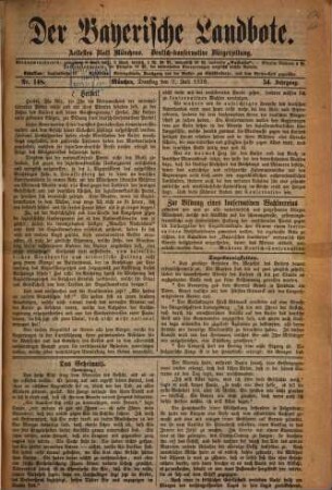 Der Bayerische Landbote. 1878 = Jg. 54, 7 - 12