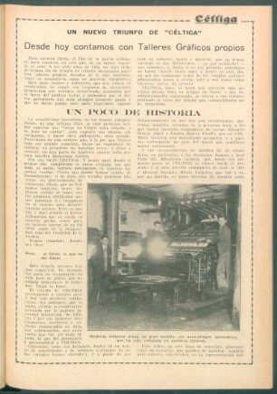 Un nuevo triunfo de "Céltiga" : Desde hoy contamos con Talleres Gráficos propios [-] Un poco de historia
