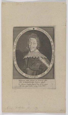 Bildnis des Ferdinandus III. Rom. Imperator