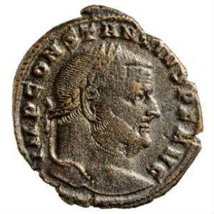 Münze, Follis, 305 - 306 n. Chr.