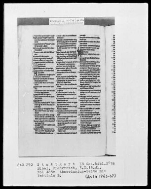Bibel — Initiale B, Folio 483verso