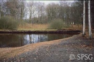 Potsdam, Park Sacrow, Durch die ABM zum Teil ausgekofferte Thusnelda-Senke.