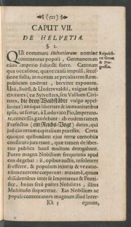 Caput VII. De Helvetia.