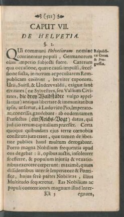 Caput VII. De Helvetia.