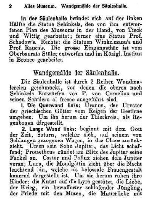 Wandgemälde der Säulenhalle