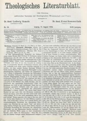 289-291 [Rezension] Hackmann, Heinrich, Chinesische Philosophie