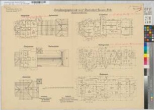 Revisionszeichnung: Empfangsgebäude auf Bahnhof Lünen-Süd, Blatt 9: Grundrisse, Sparrenlage, M. 1:100 Hge, Sknr.: 2, Fanr.: 3, Bunr.: 1