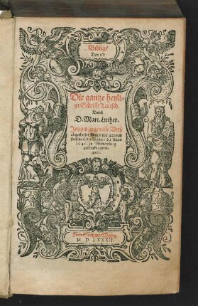 Biblia/|| Das ist:|| Die gantze Heyli=||ge Schrifft/|| Teutsch