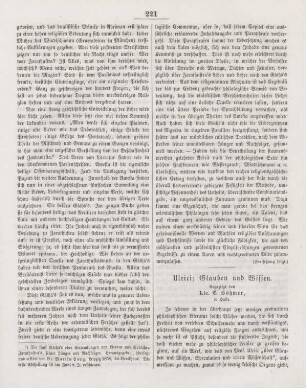 221-223 Ulrici: Glauben und Wissen
