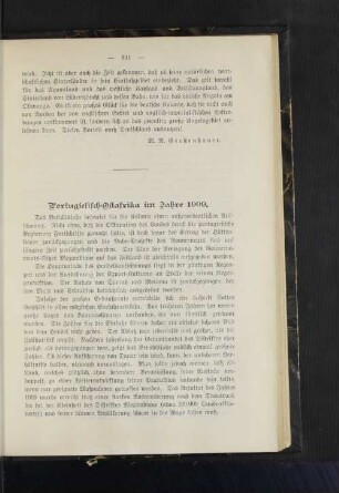 Portugiesisch-Ostafrika im Jahre 1909.