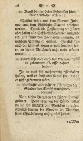 20. Kannst du mir deine Gedancken hierüber deutlicher erklären?