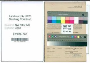 Entnazifizierung Karl Simons , geb. 04.10.1901 (Landwirt)