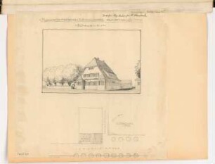 Dorfwirtschaft Monatskonkurrenz September 1920: Lageplan 1:500; perspektivische Ansicht