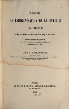 Histoire de l'organisation de la famille en France