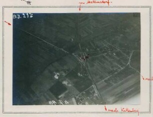 Foto vom Übungsflug an der Artillerie-Beobachterschule Jüterbog: Bahnhof Zahna (Luftbild)