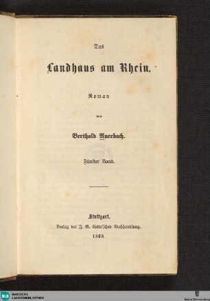 5: Das Landhaus am Rhein : Roman