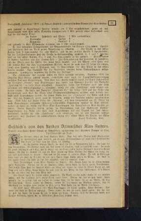 Geschicht'n von den starken Ditmarscher Klas Andres.