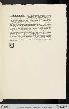 [Editors] Camera Work [masthead]