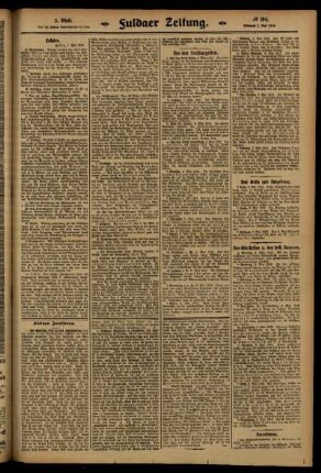 Zweite Ausgabe vom Mittwoch, den 07. Mai 1913.