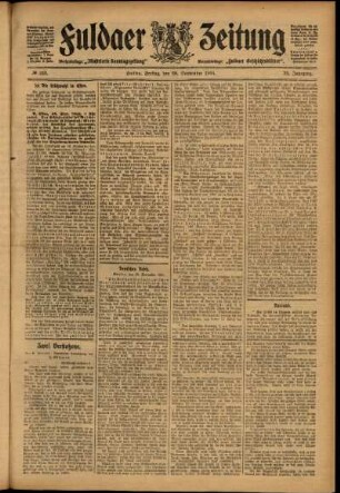Ausgabe vom Freitag, den 29. September 1905.
