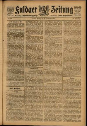 Ausgabe vom Freitag, den 29. September 1905.