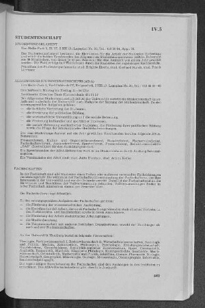 IV.5 Studentenschaft