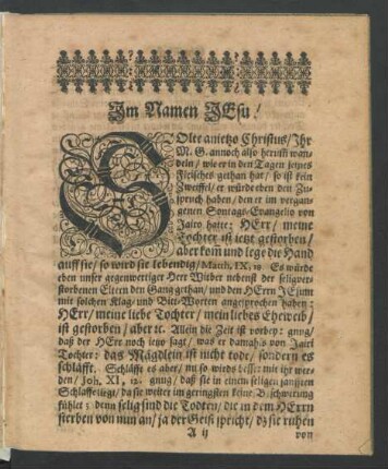 Im Namen Jesu!