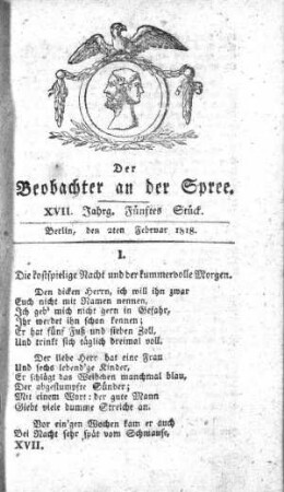 5. Stueck, 2. Februar 1818