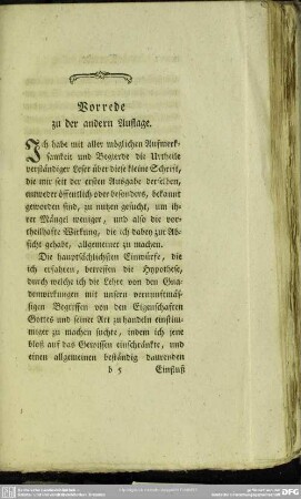 Vorrede zur andern Auflage