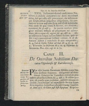 Caput III. De Oneribus Nobilium Ducatus Oppoliensis & Rattiboriensis.