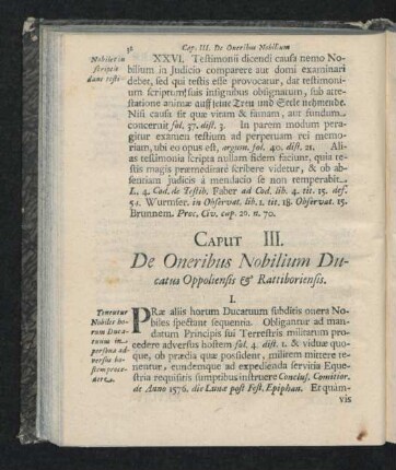 Caput III. De Oneribus Nobilium Ducatus Oppoliensis & Rattiboriensis.