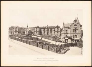 Neues Bürgerhospital, Stuttgart: Ansicht (aus: Moderne Neubauten, 1.Jg., 1894, hrsg. W. Kick)