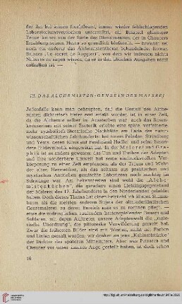 III. Das Alchemisten-Genre in der Malerei