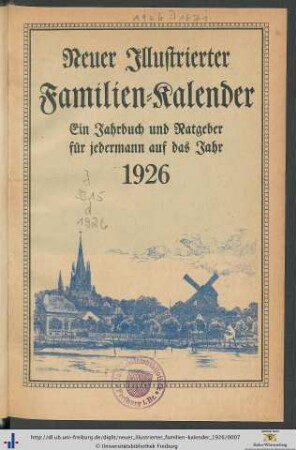 Neuer illustrierter Familien-Kalender