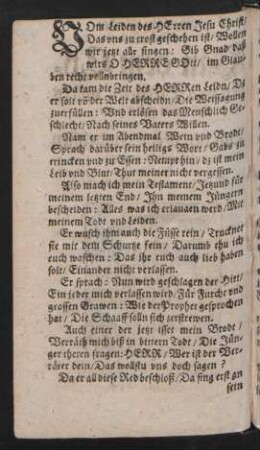 Vom Leiden des Herren Jesu Christ/ Das vns zu trost geschehen ist/