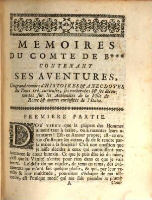 Antiquités romaines expliquées dans les Memoires du Comte de B.