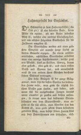 Hahnengefecht der Engländer