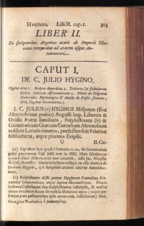 Caput I. de C. Julio Hygino
