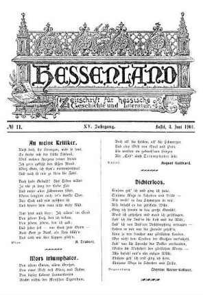 No. 11, 3. Juni 1901